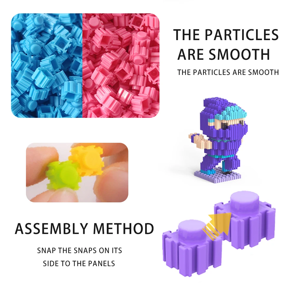 Wholesale Puzzle creative ninjas building block  set - Small Particles Toy Micro Block