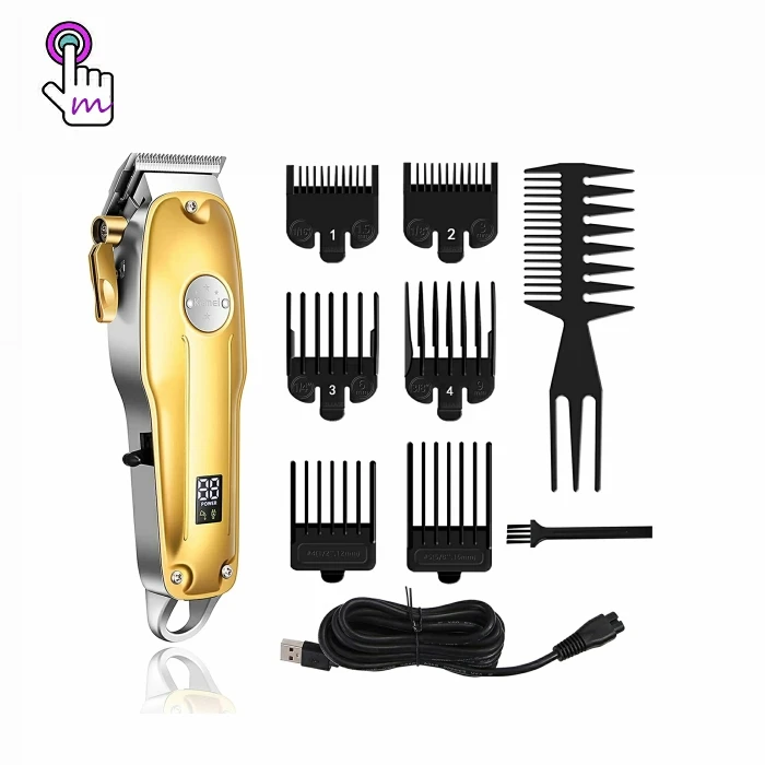 Gold Silver Professional Electric Rechargeable Hair Trimmers LCD Cutting Machine Factory Manufactures (1600586896298)