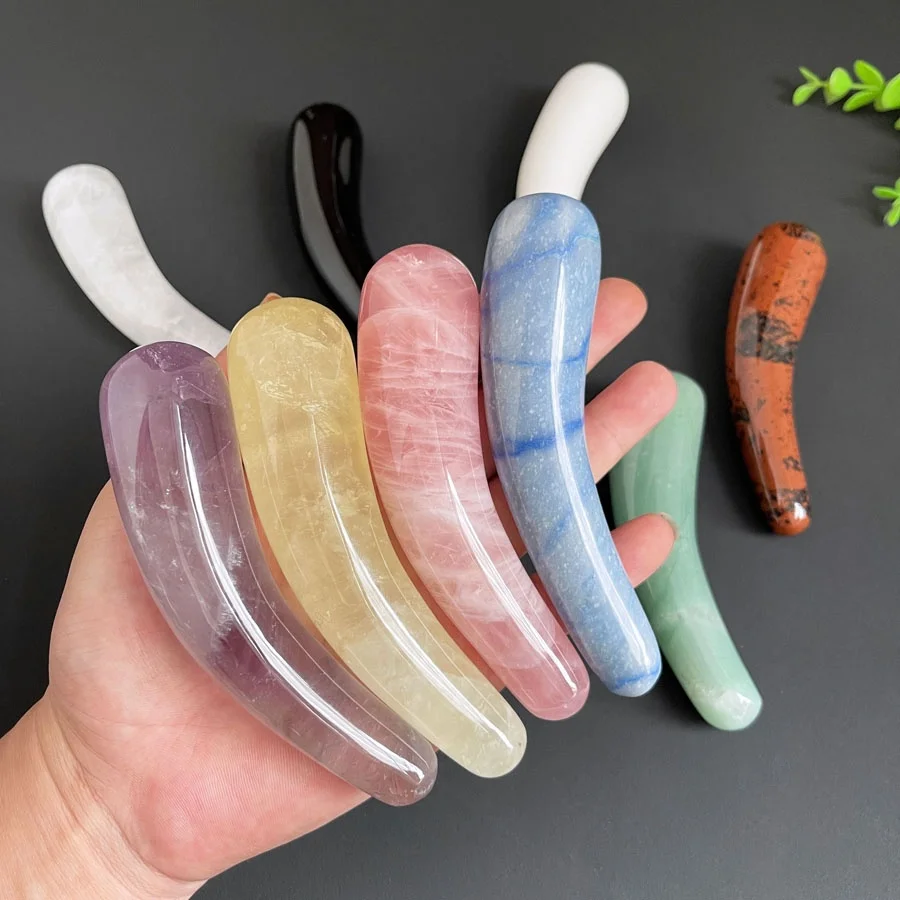 Healing Crystal Blue Aventurine Jade Quartz Massage Wand Various Obsidian Quartz Yoni Wands for Women