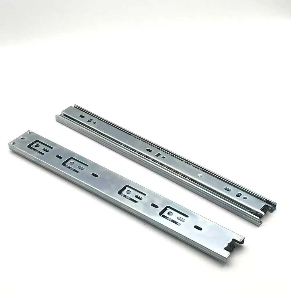 42 mm Full Extension Steel 3 Fold Ball Beaning Telescopic Channel Rail Cabinet Drawer Slide