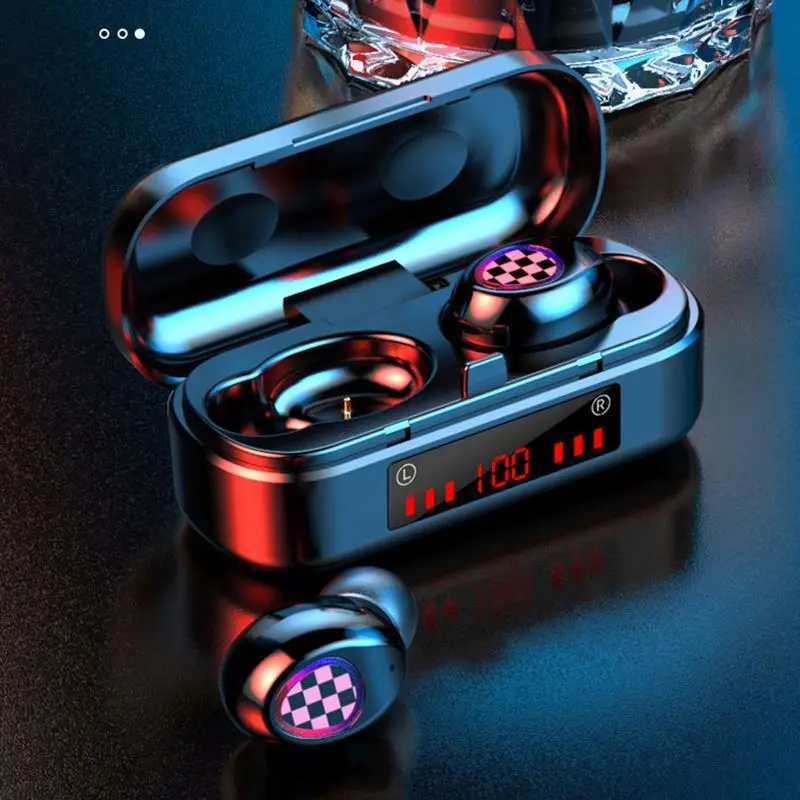 V7 Noise Canceling Earbuds Deep Bass Be Loud Proud Top With Great Mic Ipx7 5.1 3500 Ma Blurtooth Earphone I 18
