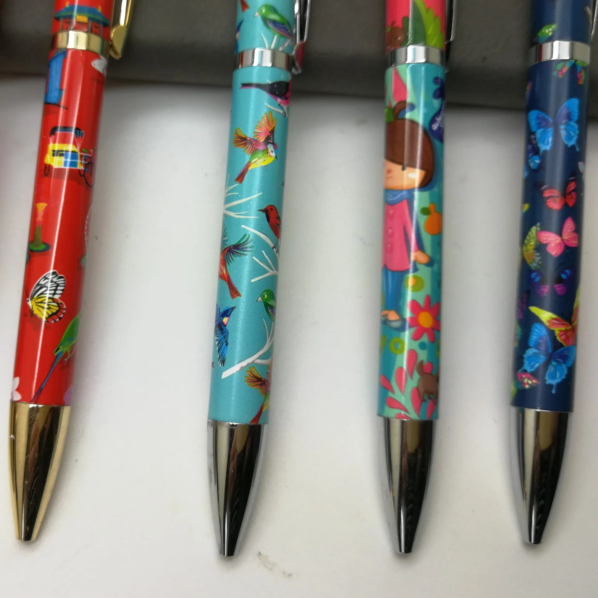 Custom Personalized Design Sarasa Heat Transfer Printing Floral Sarasa Pen Logo Lapiceros Kawaii  Blank Sublimation Pen