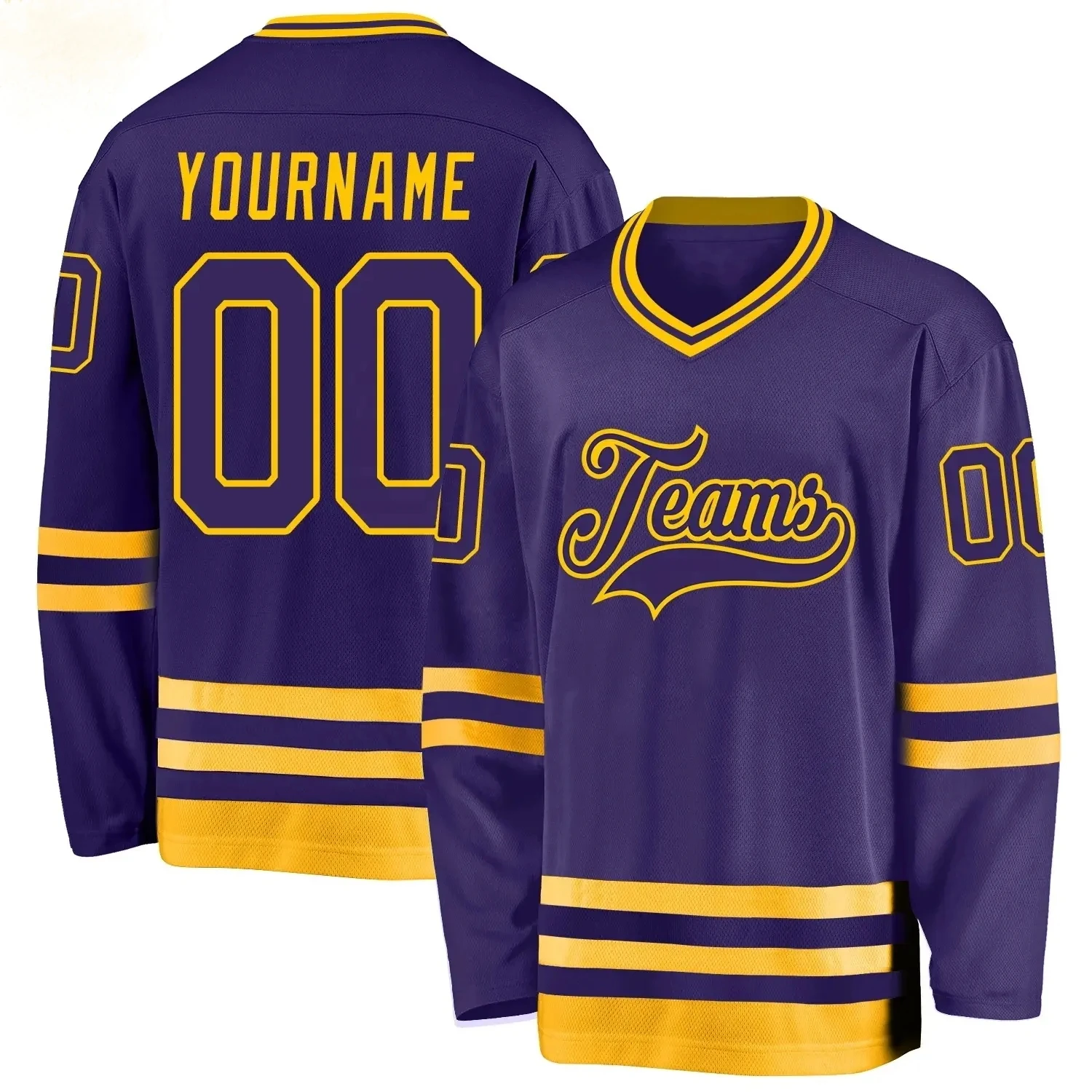 Wholesale Custom Your Design Sublimation Print Embroidery Logo Polyester Team Hockey Jersey