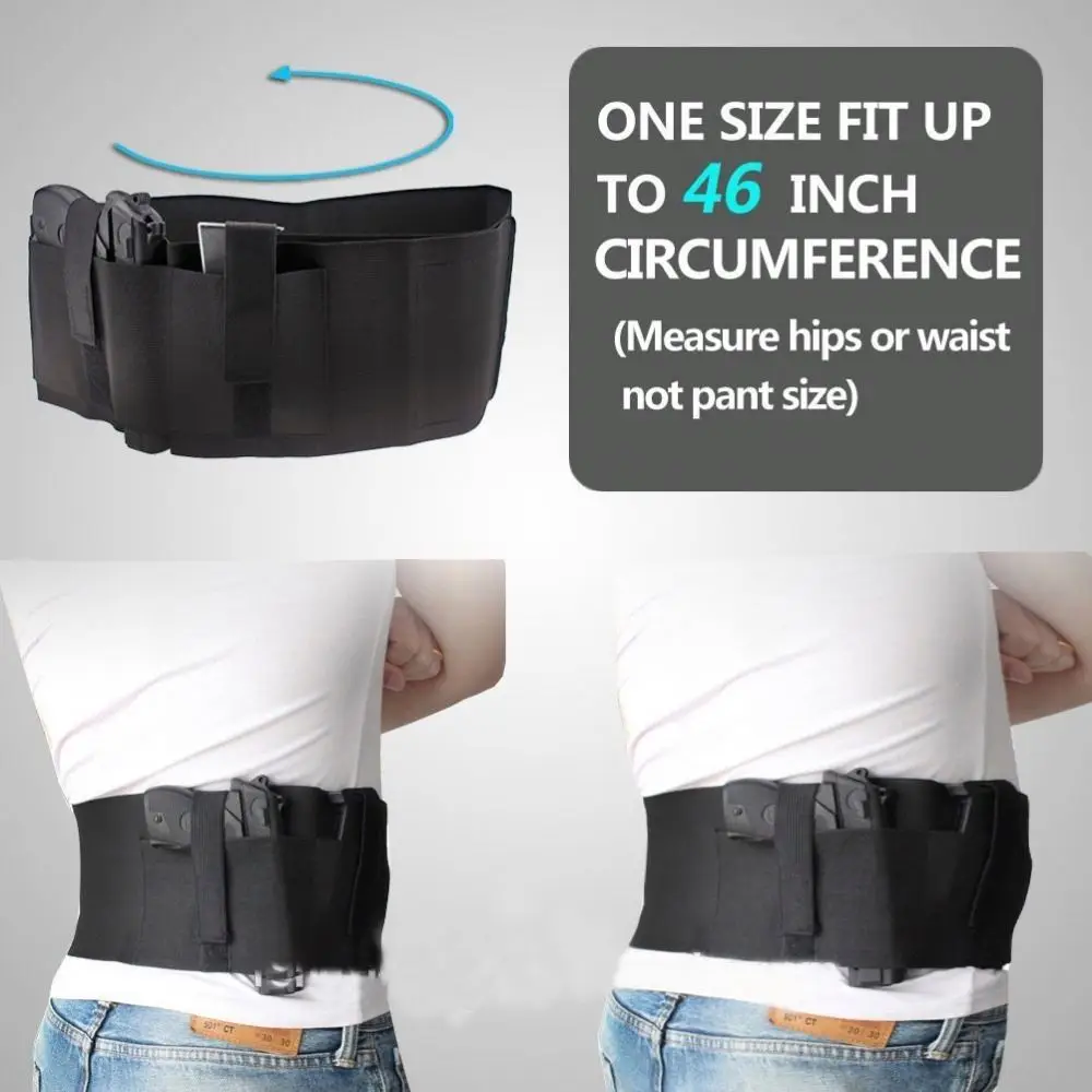 
Custom Military Tactical Concealed Hand Gun Carry Belly Gun Holster Waist Band 