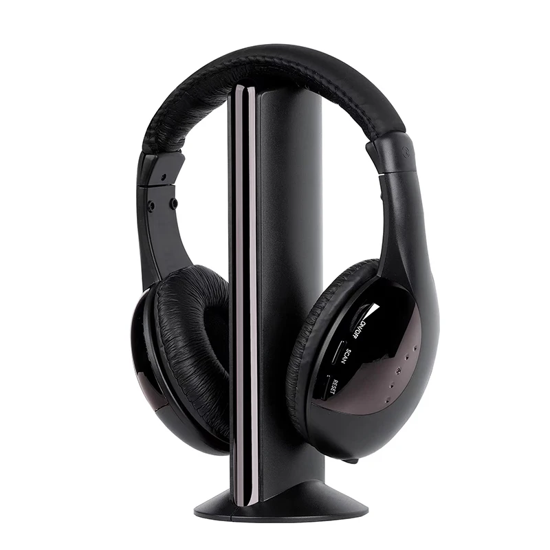 New arrival 5 in 1 blue tooth headphone FM radio wired headphone online chat monitor wireless headphones for TV DVD PC HIFI