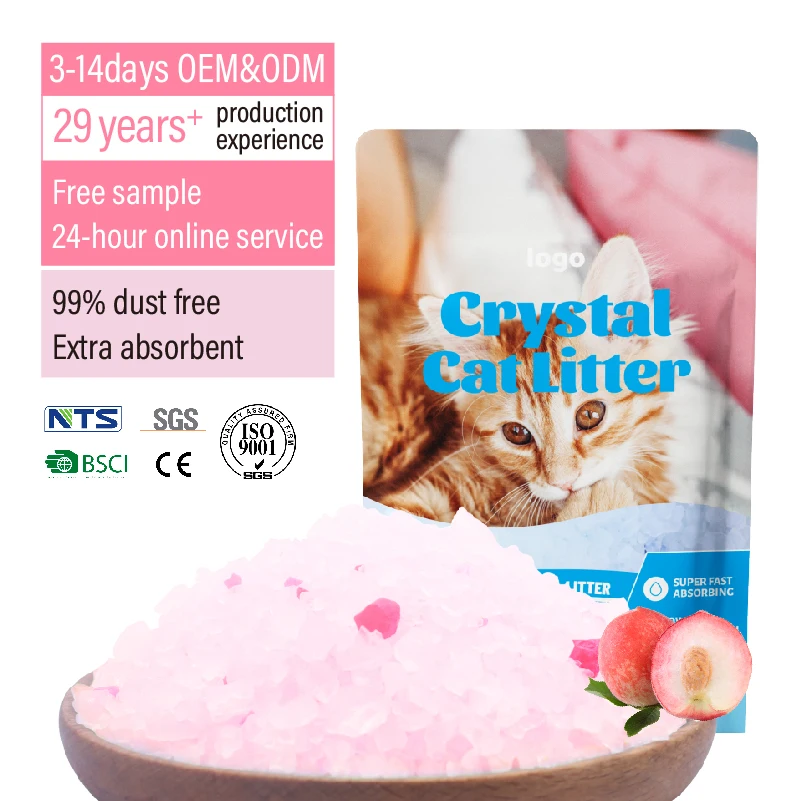 Quickly Clump Silica Gel Cat Litter No Dust Easy To Clean Crystal Cat Litter Strong Deodorant Silica Gel Cat Litter sand