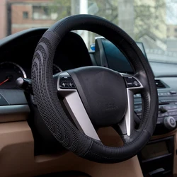 Superior Quality Luxury Genuine Leather Car Steering Wheel Cover Leather Universal