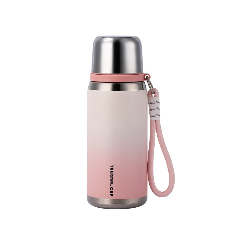 stainless steel water bottle large cpacaity insulated drink mug with cover lid portable girl tea separation sports kettle