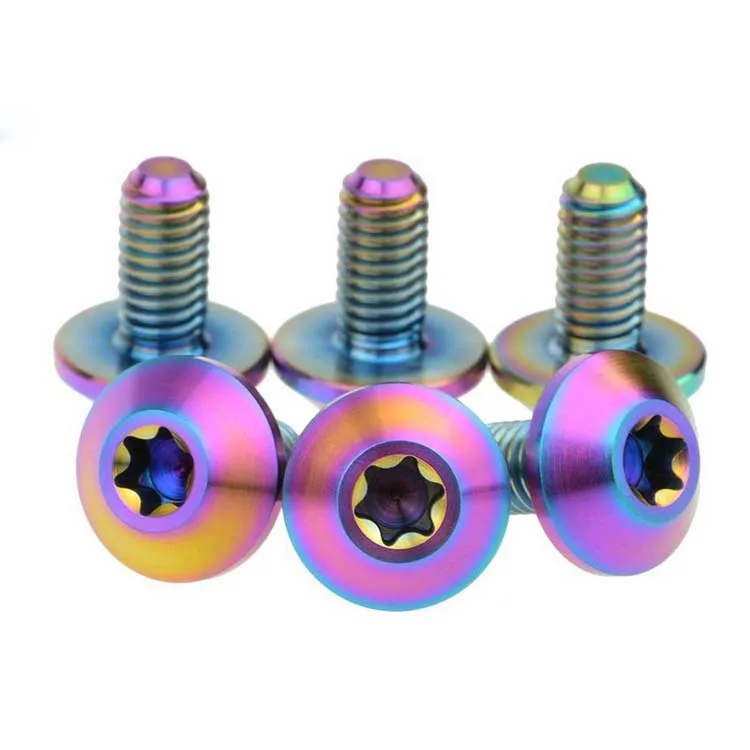 Заводская цена m6x17x1.0mm Титановые крепежные головки болты титановая Кнопка головка винт для мотоцикла