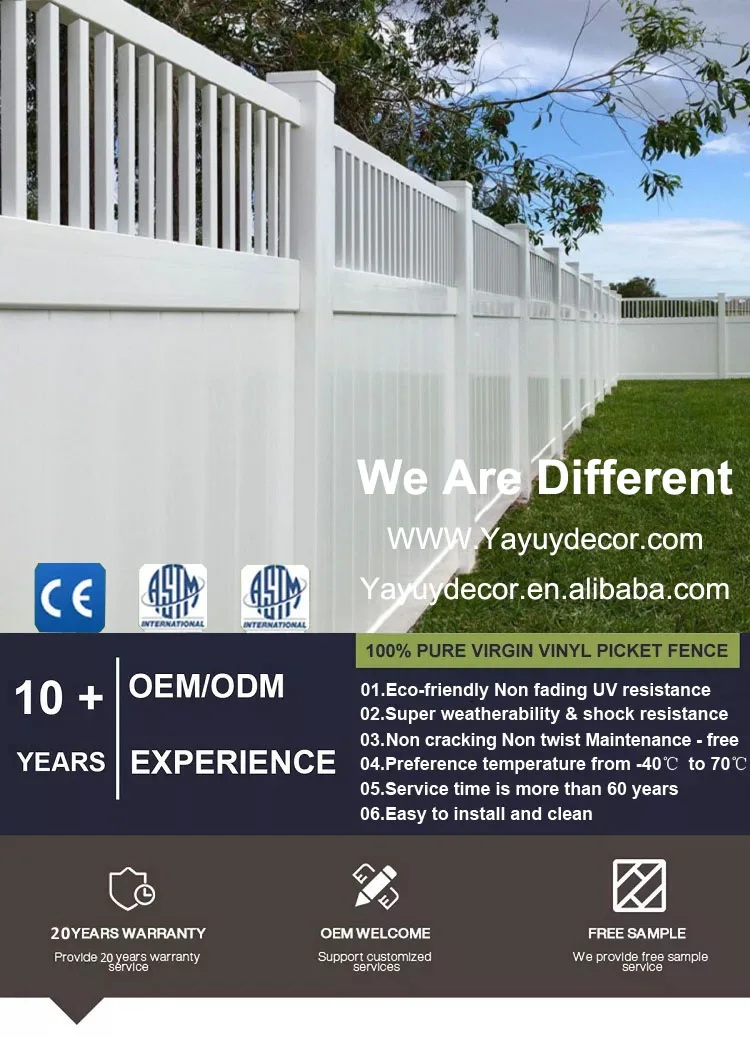 Vinyl fence