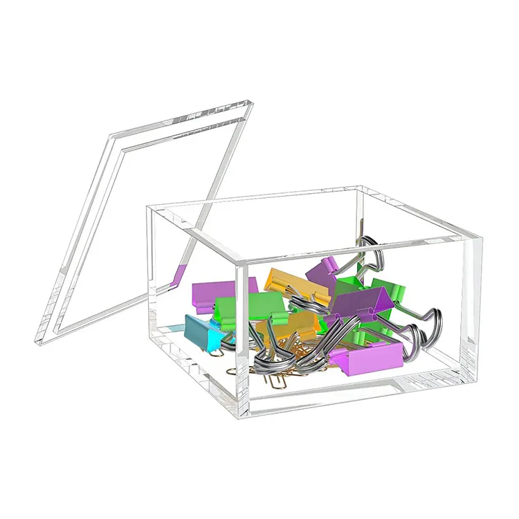 Custom Multi-purpose Clear Acrylic Case Box Transparent Stackable Plexiglass with Lid for Display ML-D1223 200pcs CN;ZHE Maolin
