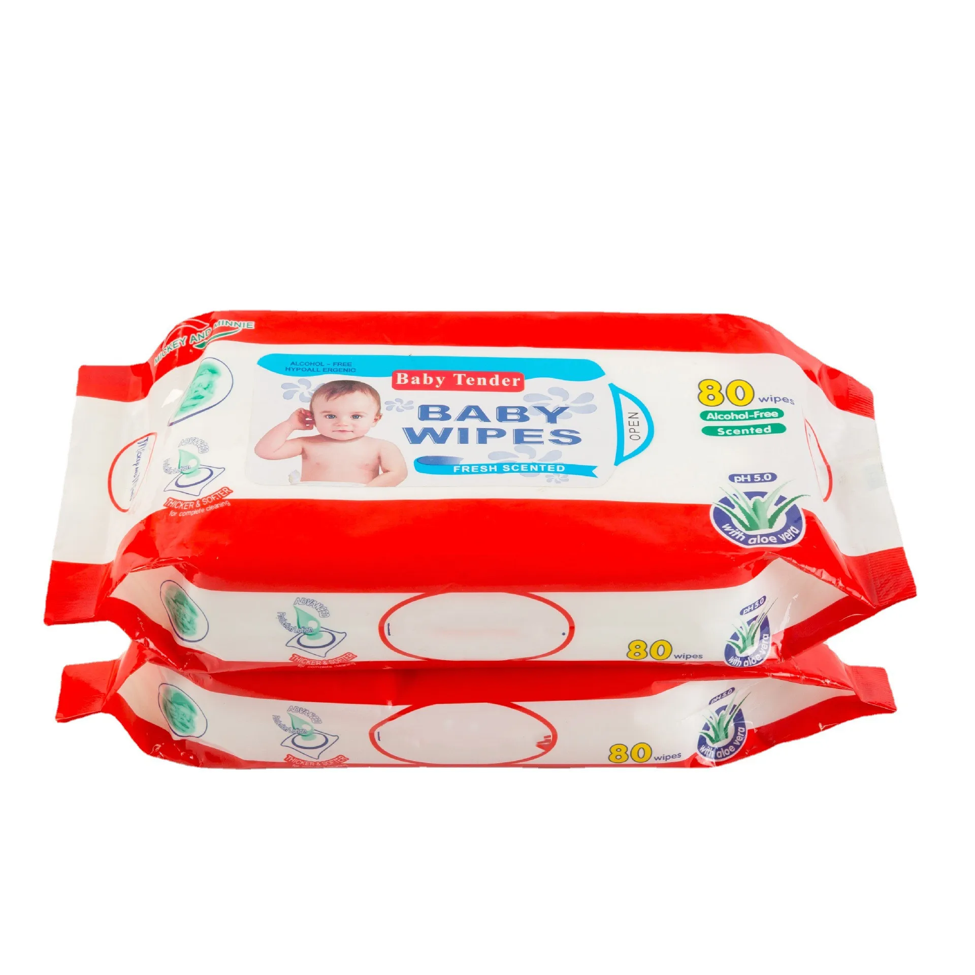 80pcs Baby Wipes Display Box Nonwoven Biodegradable Unscented Wet Wipe
