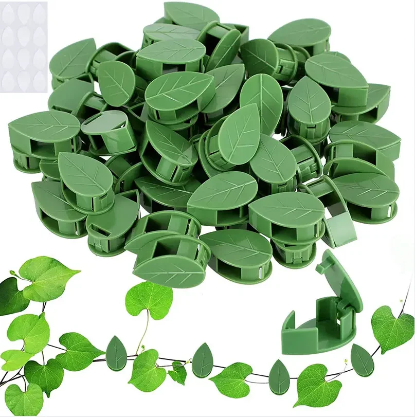Plant Climbing Artifacts Fixing Clip Leaf Shape Self-Adhesive Garden Hook Support Climbing Plants Tracele