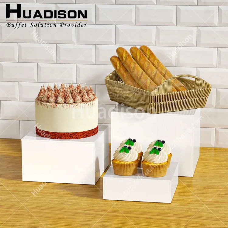 Стол для украшения отеля Huadison акриловый набор десерта подставка закусок белый