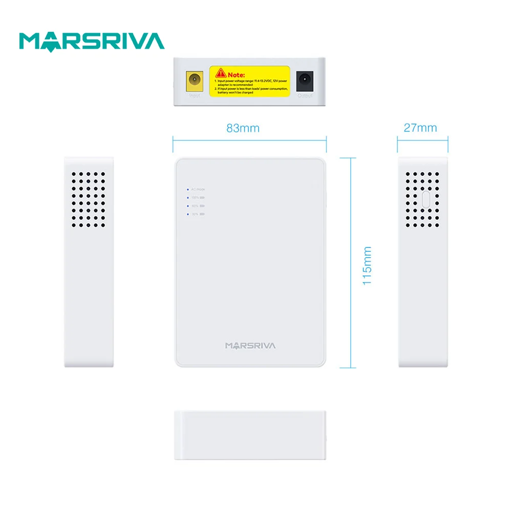 Marsriva 18 Вт Мини DC Online UPS источник бесперебойного питания домашние сетевые компьютеры Wi-Fi маршрутизаторы 220 В вход универсальный адаптер