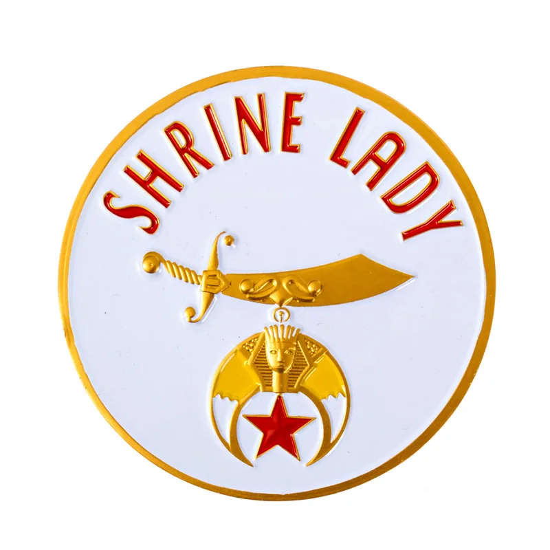 Shriners aeaonms noble O.E.S. order of eastern star mason masonic auto car emblem Medal