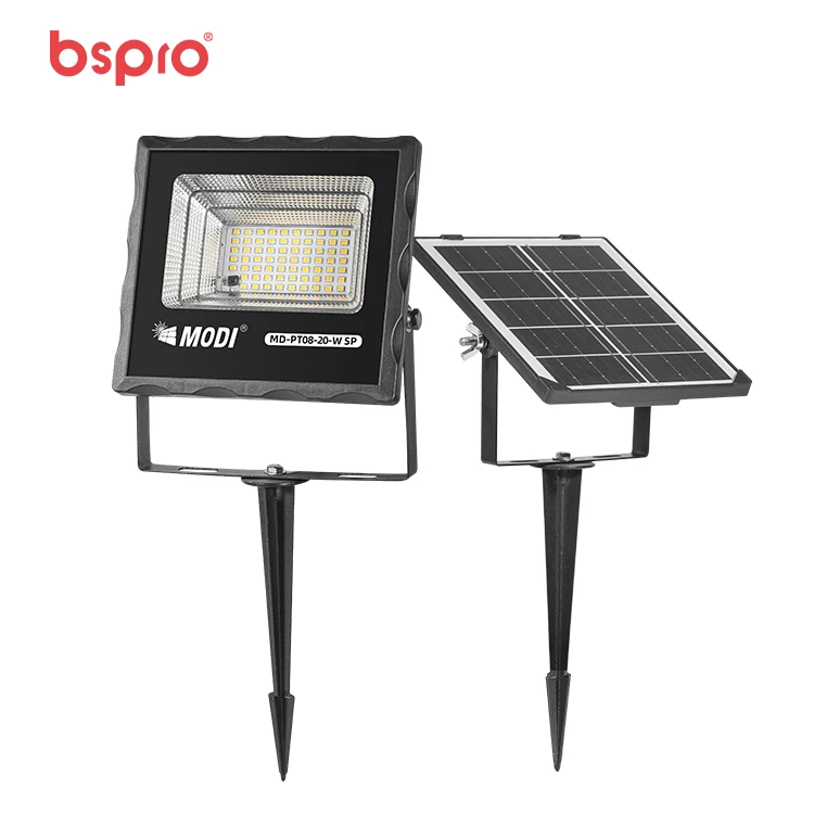 Bspro Garden Lights Led Field Outdoor Lamp Powerful Solar Flood Light 20W