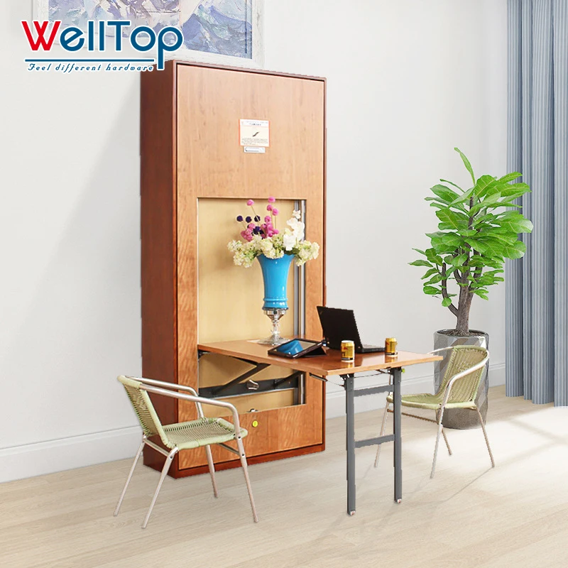 WELLTOP New Arrivals Furniture Accessories Adjustable Mount Fold Down Wall Table Hardware Hidden Frame Table Extension Mechanism
