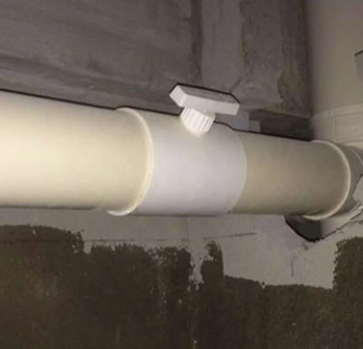 ABS Plastic Pipe Damper Ventilation Manual Air Volume Control Valve White Round Plastic Manual Air Damper