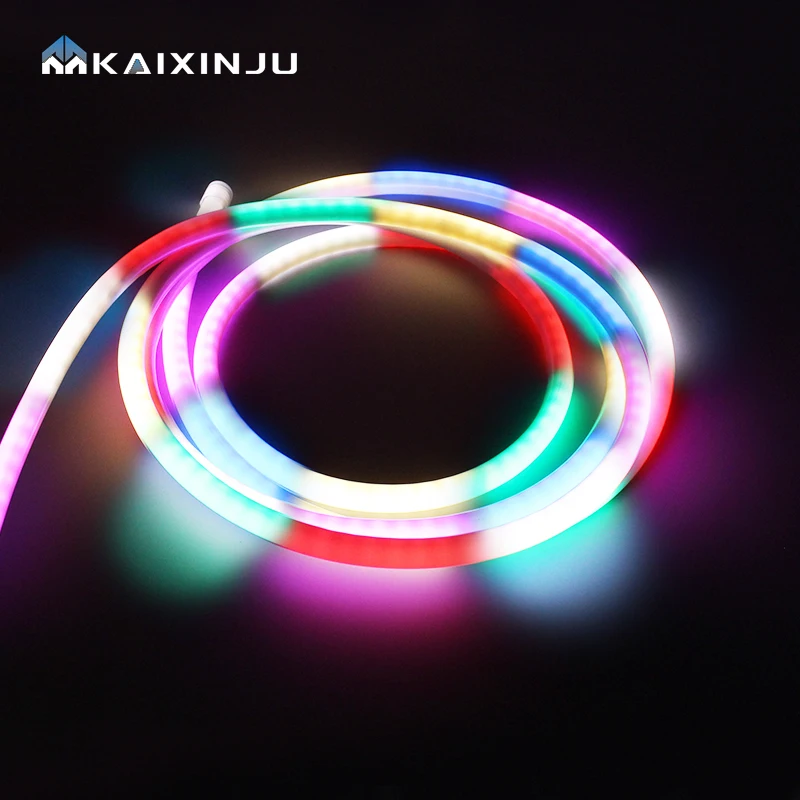 Смарт-светодиодная лента RGB с IC magic пиксельной светодиодной неоновой полоской водонепроницаемая круглая веревка 360 градусов гибкая светодиодная для бега