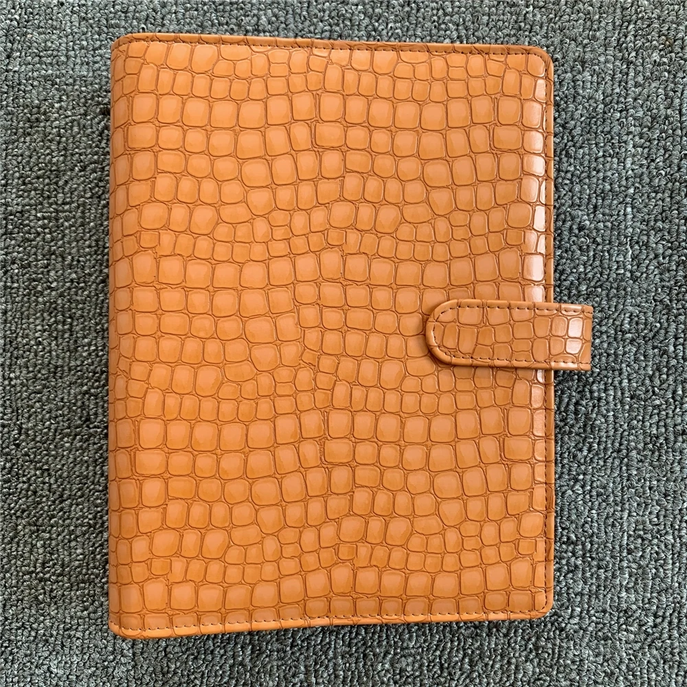 China factory custom A5 size leather agenda cover with binder