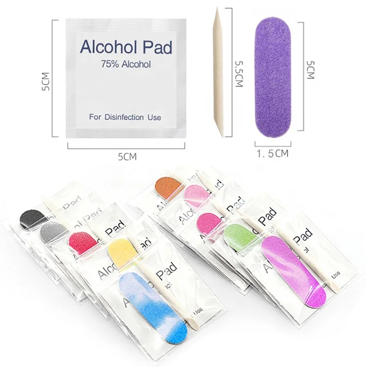 Manicure Pedicure Kit Wearing Nail Art Kit Accessories Wood Chip Mini Nail File Alcohol Chip Tool Set Callus Skin Remover