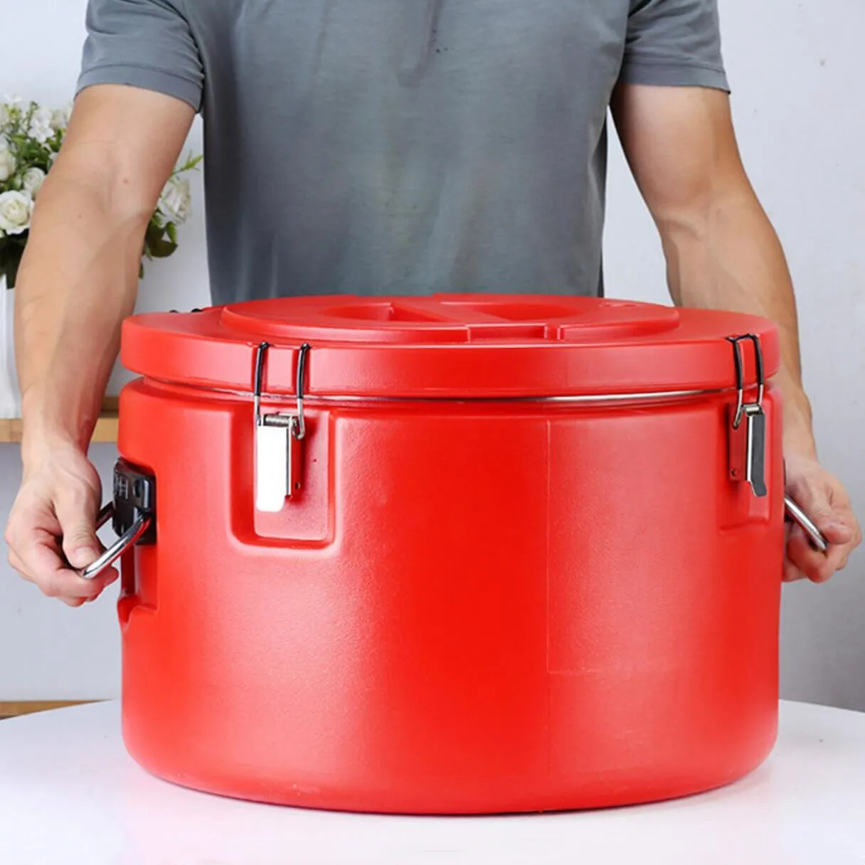 304 Stainless Steel Insulation Barrel Without Faucet / Restaurant Food Warmer Insulated