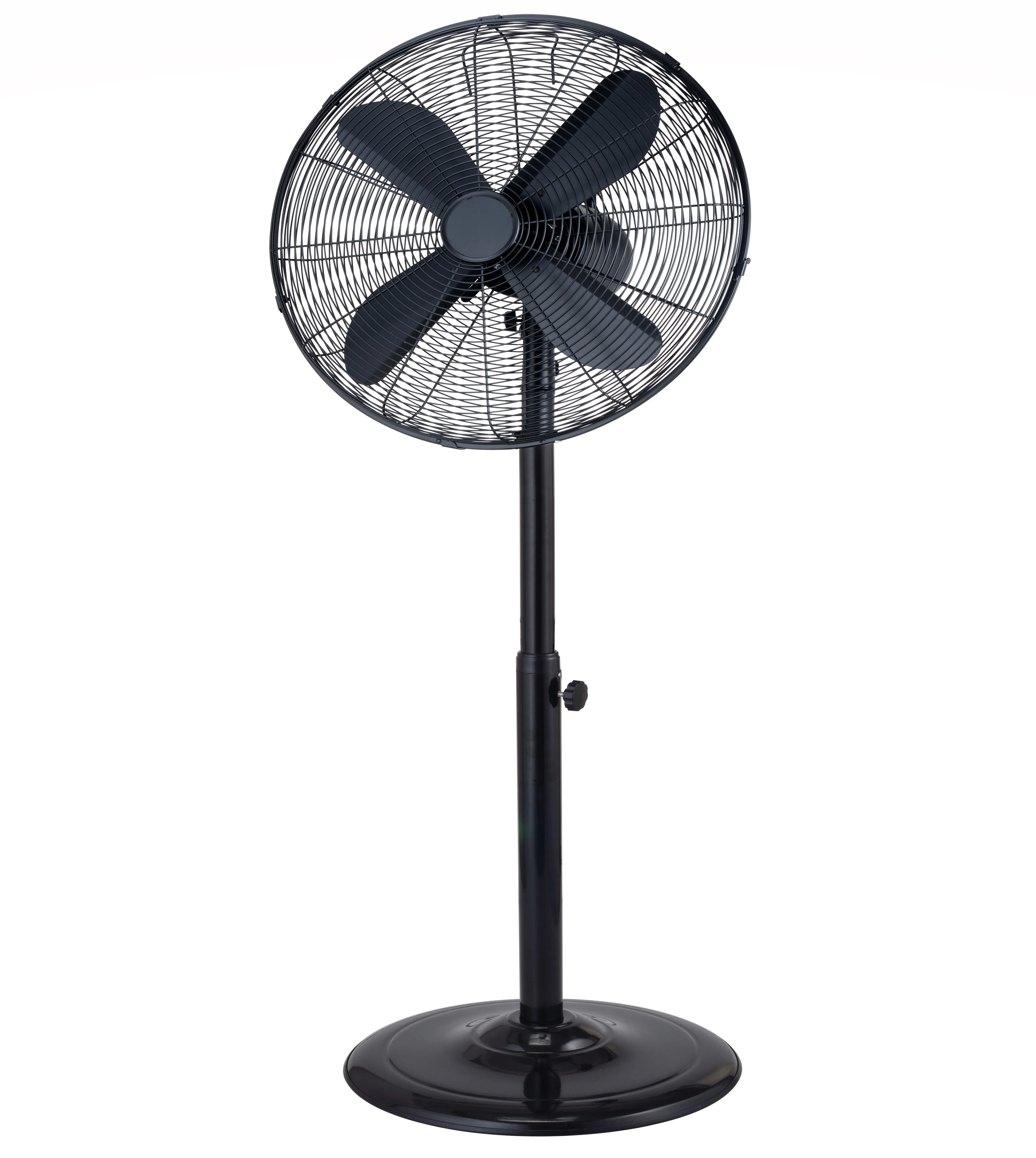 pearl black 16 Inch  stand metal fan with Round Pedestal