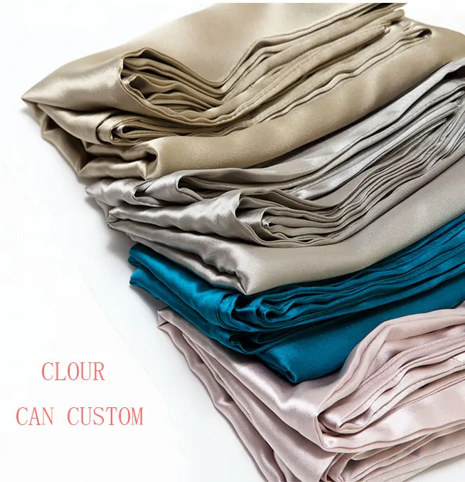 Breathable Moisture Absorbing Perfect Gift 100% Satin Silk Eye Mask and Pillowcase Set with Scrunchie and Pouch