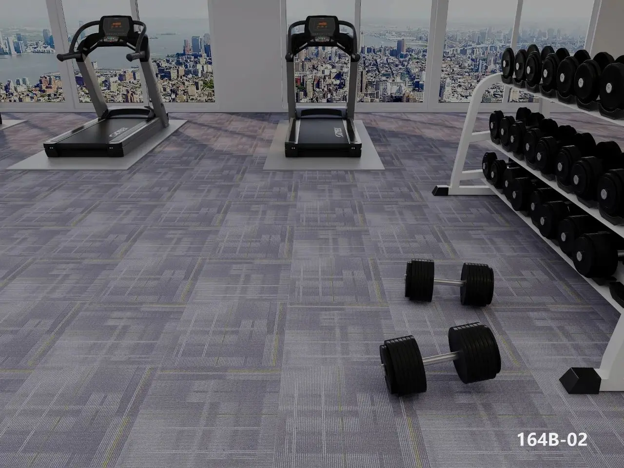 100% PP Surface With PVC Backing Carpet Tile in 50*50CM and 25*100CM for Office