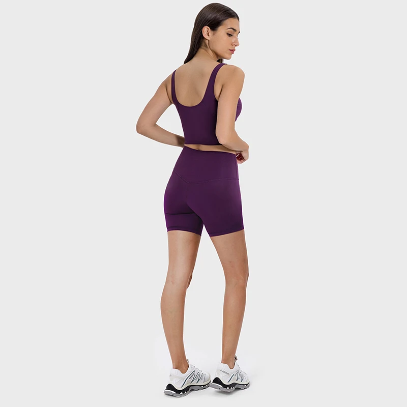 Wholesale women activewear breathable fitness yoga wear no camel toe athletic shorts for gym