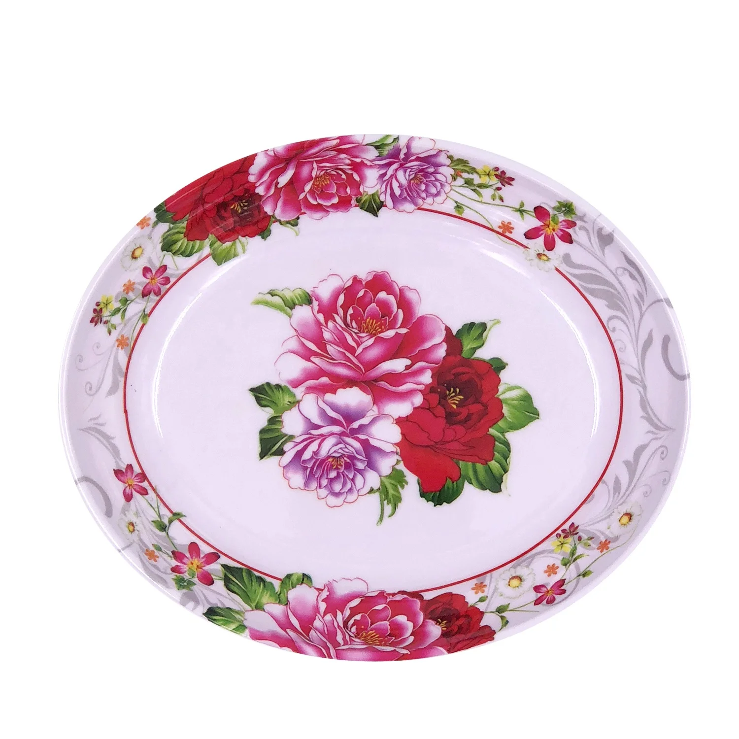 Лидер продаж, пластиковая посуда овальной формы, меламиновые блюда и тарелки