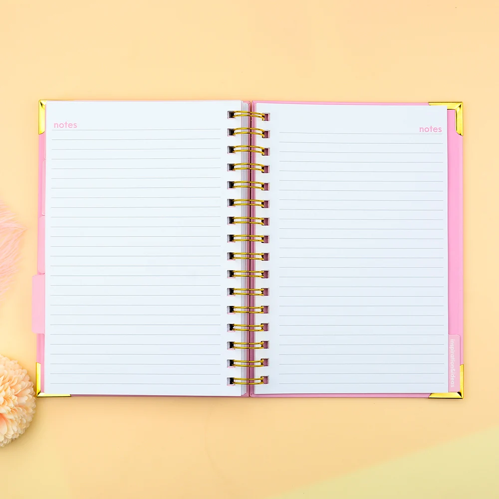 Pink 2025 planner Spiral Hardcover Undated Weekly Goals Planner Agenda Planner Journal Notebooks