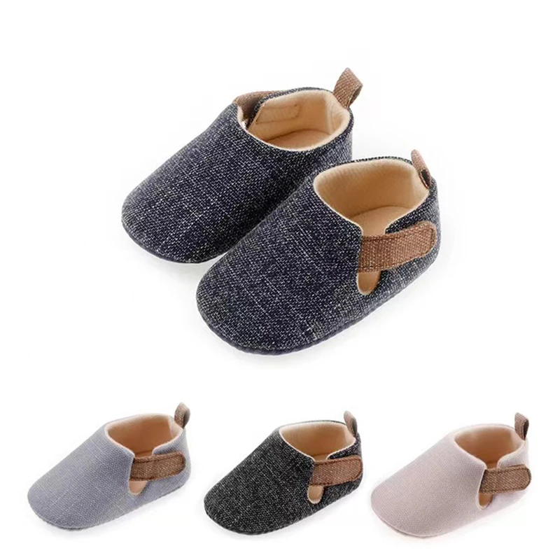 Newborn Baby Crib Shoes Soft Bottom Anti-slip Gentleman Shoes Footwear Infant Boy Shoes