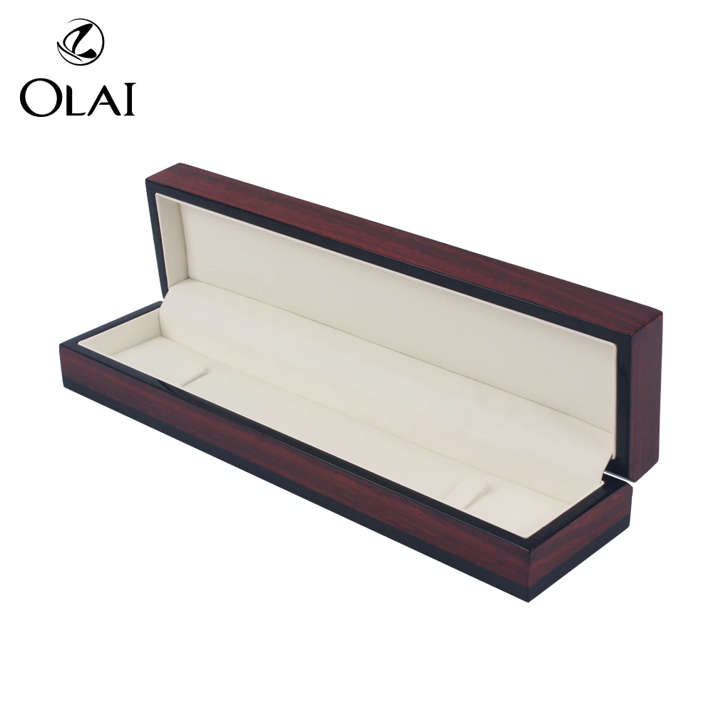 Wooden Jewelry Packaging Box Custom Unique Jewelry Necklace Box With Logo  Luxurious Jewelry Organizer