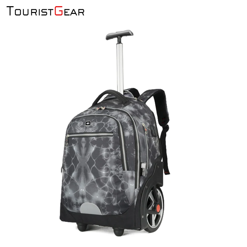 
Новый дизайн, школьный рюкзак на колесиках, полиэстеровый багаж, дорожная вещевая сумка, рюкзак на колесиках 