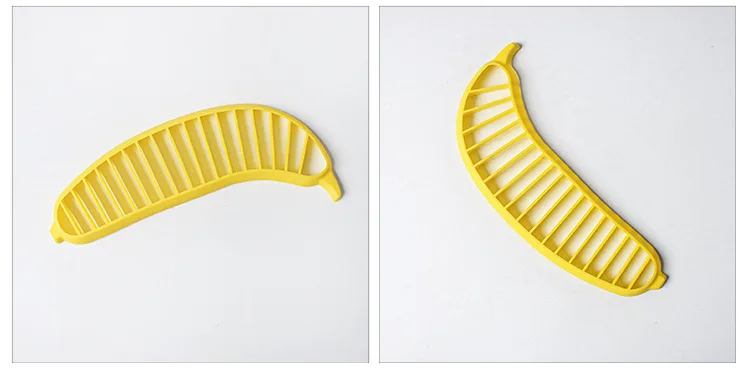 Banana Slicer Fruit Separator Food Grade Banana Cutter Slicer Fruit & Vegetable Tools Plastic Kitchen Accessories Peeler