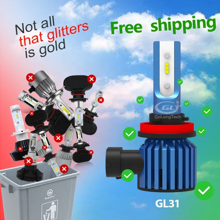 LED GL31 H1  high brightness led headlight bulbs car bulbs led headlight