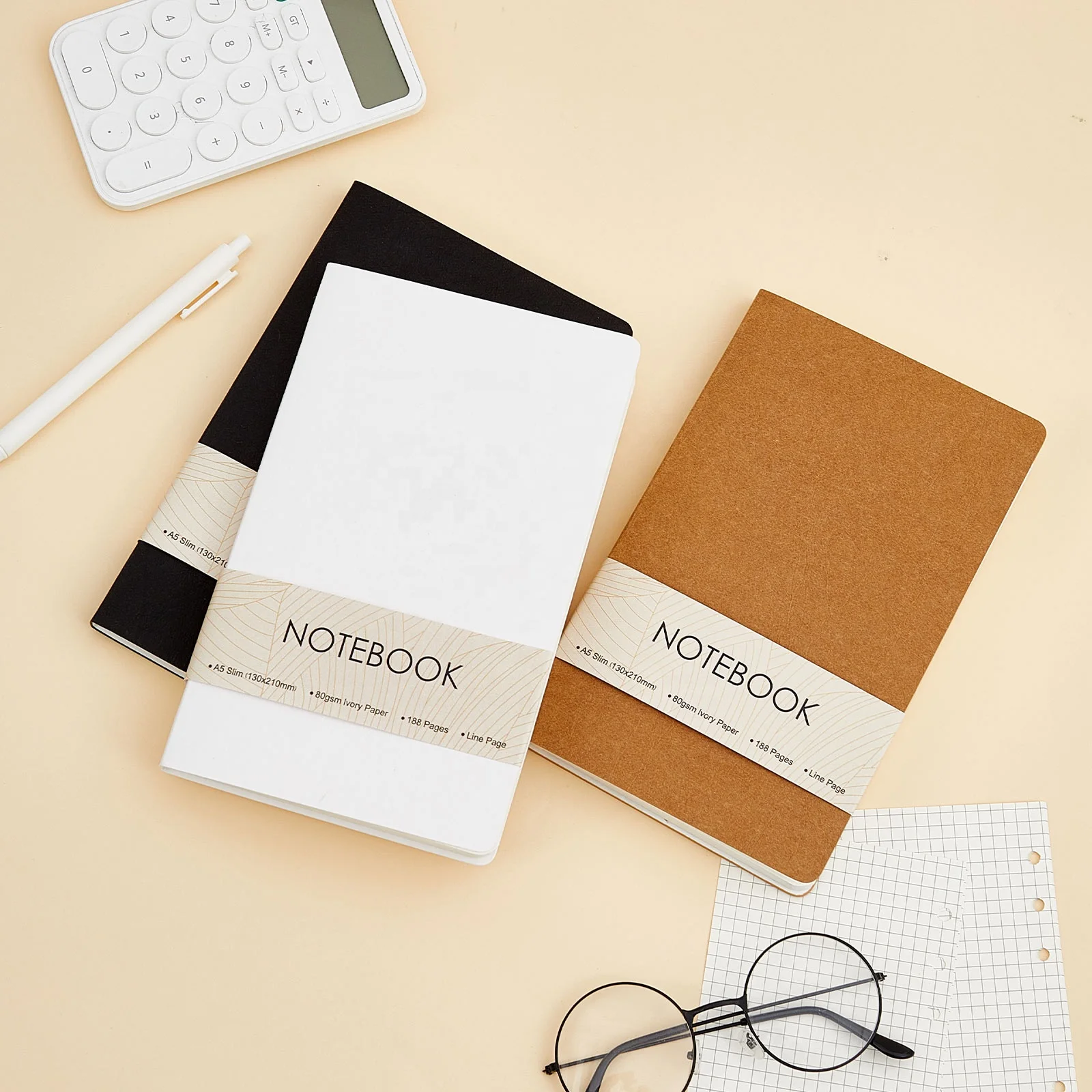 Note book a5 leather cover diary planner printed hardcover notebooks customizable for students journal custom  logo notebook