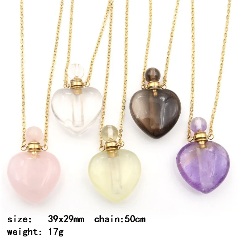 mini natural fluorite crystal perfume bottles rose quartz perfume oil bottles crystal for wedding souvenirs guests