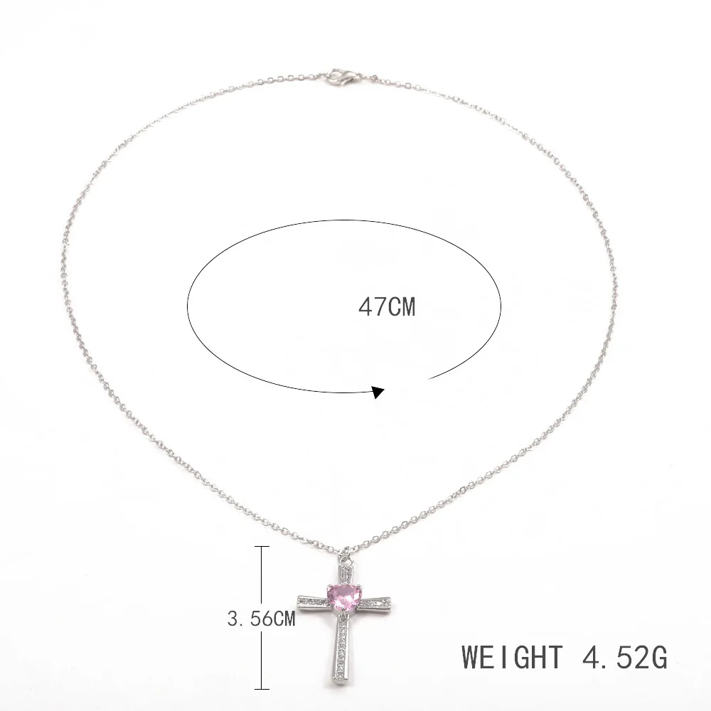 New Popular Heart Shaped Cross Item Light Luxury High End Cool And Tasteless Style Zirconia Sparkling Diamond Collarbone Choker