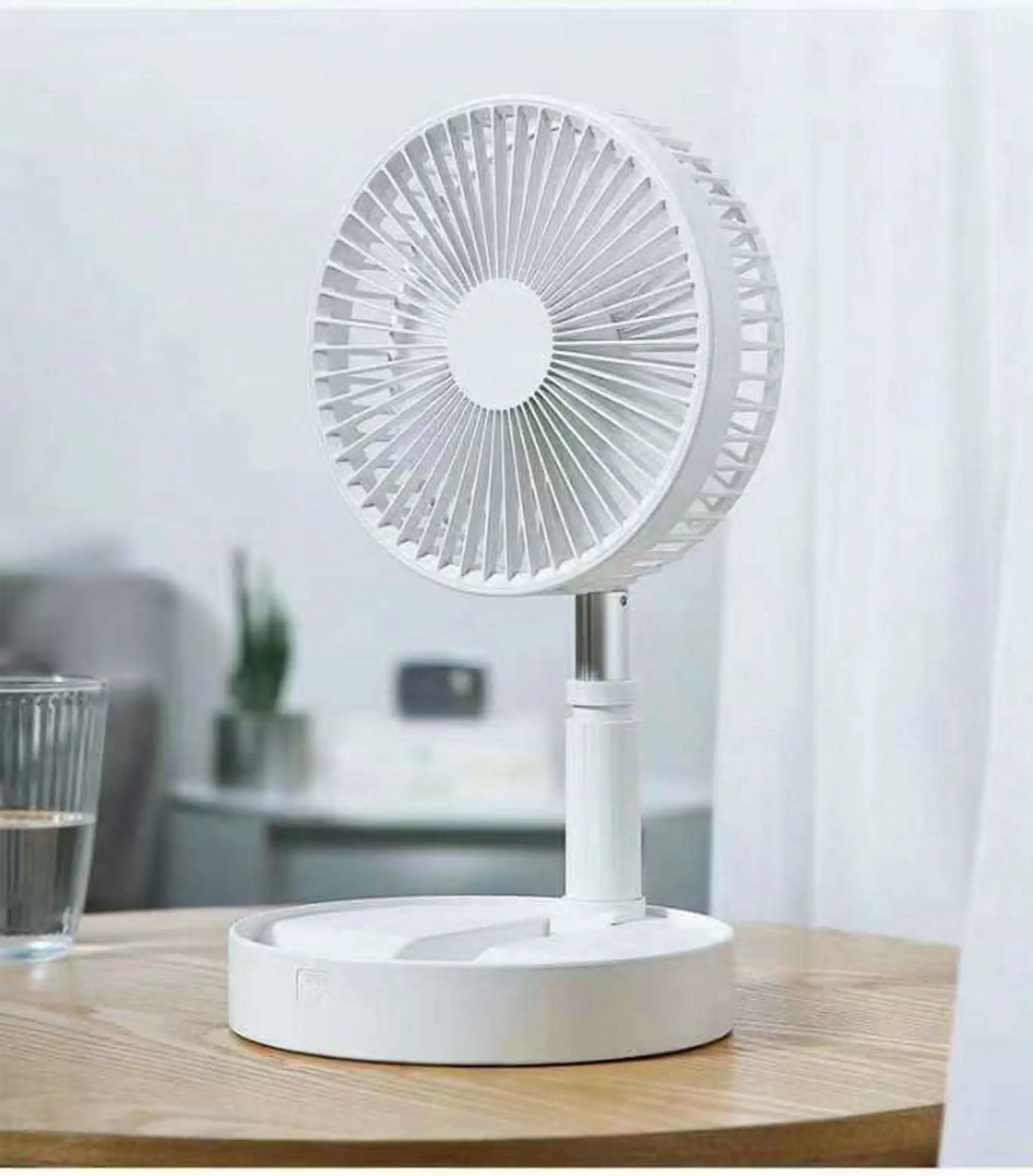 foldable floor fan Folding Portable Telescopic Floor/USB Desk Fan with 7200mAh Rechargeable Battery