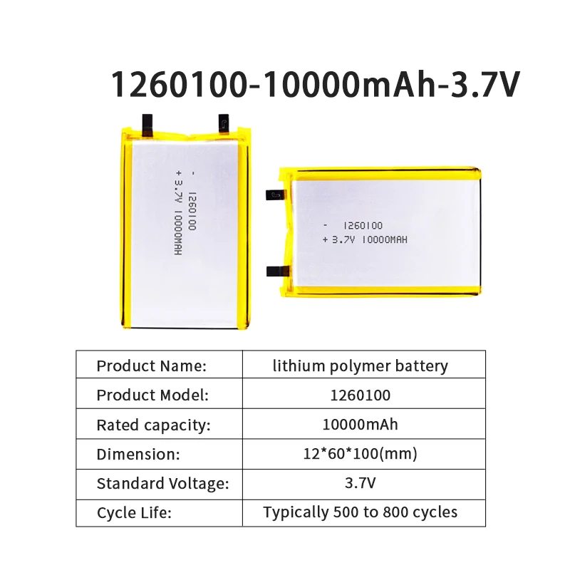 Rechargeable batteries 3.7v lipo 803860/803759/853759/883759 2000mah lithium polymer battery