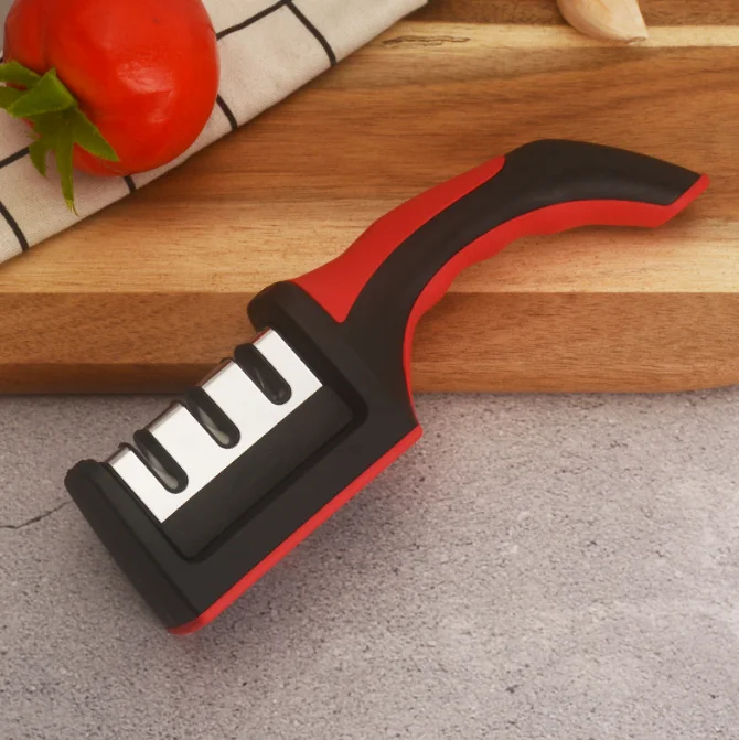3 Groove Design Kitchen Gadget Knives Sharpening Tool Polish Blades Manual Knife Sharpener