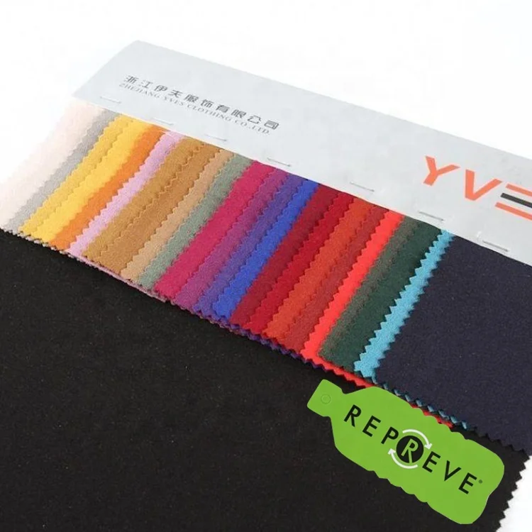 New design hot sale luxury twill fabric textile garment chiffon scuba crepe yarn fabric knitted recycled fabrics