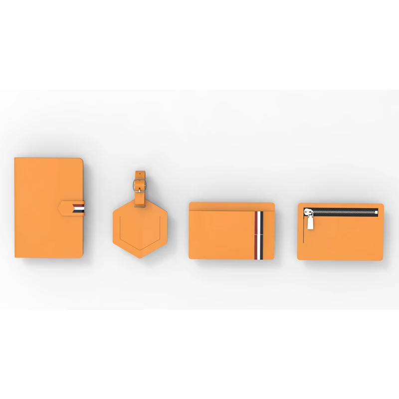 Personalized Custom Saffiano Leather Passport Travel Wallet and Luggage Tag sets luggage leather waterproof passport wallet