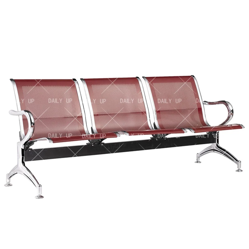 Public Seating Bench with Arm Metal Hospital Chairs for Patients Bus Station Waiting Chairs