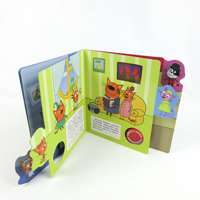 Free Samples ABC Educational Kids Coloring Cardboard Full Color Board Book Printing Sound Module Children Book Printing Services