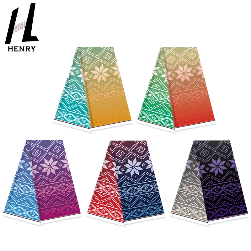 Gradient Bohemian style with regular diamond pattern snowflake terylene digital printing fabric woman dress and skirt/Tshirt