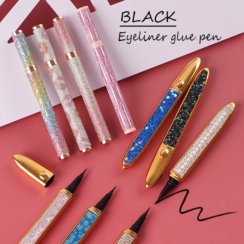 New Arrivals Private Label Eye Liner Adhesive Colored Eyelash Pencil Liquid Lashglue Lash Pen Eyeliner Glue Pen